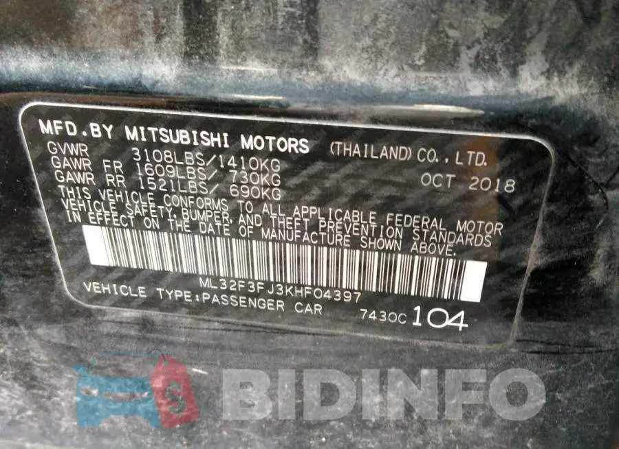 ML32F3FJ3KHF04397 Photo# 9
