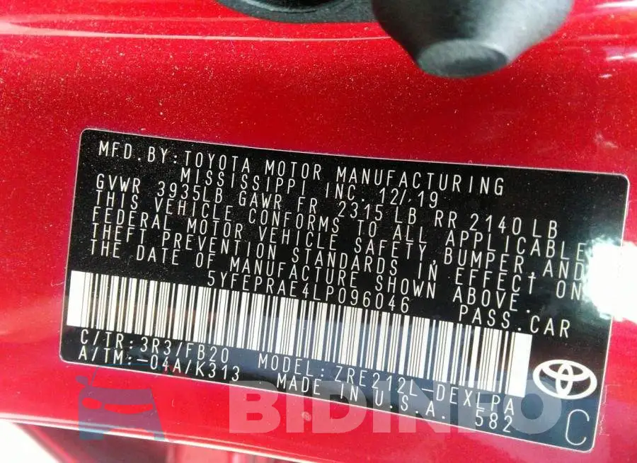 5YFEPRAE4LP096046 Photo# 9