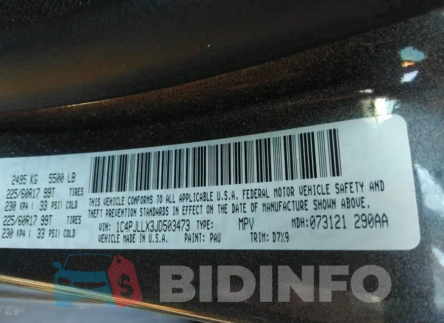 1C4PJLLX3JD503473 Photo# 9