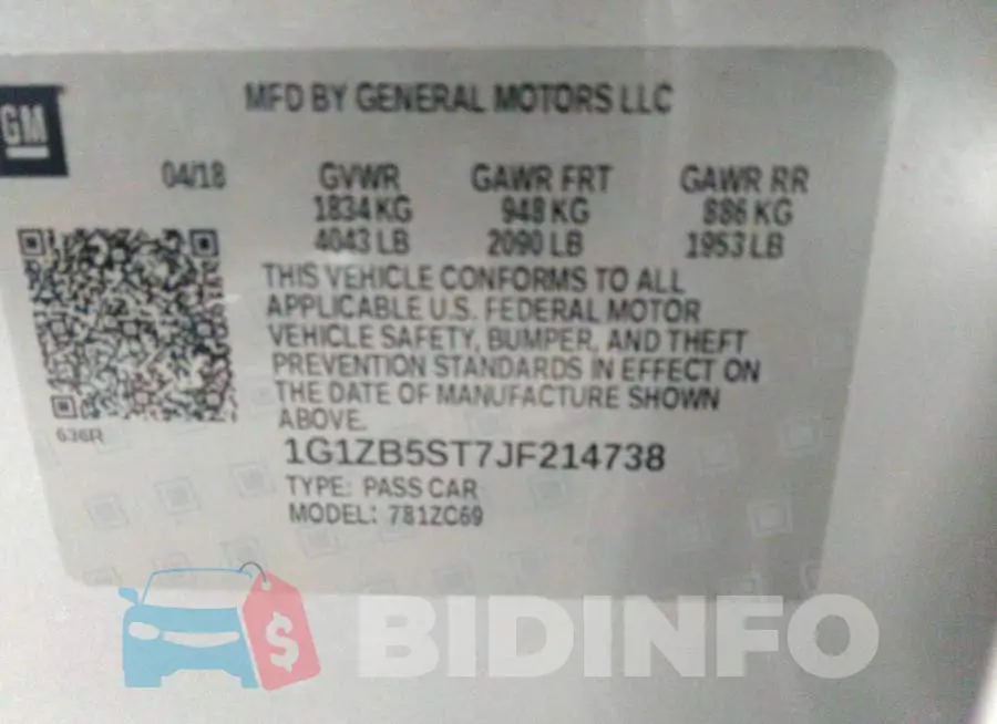 1G1ZB5ST7JF214738 Photo# 9