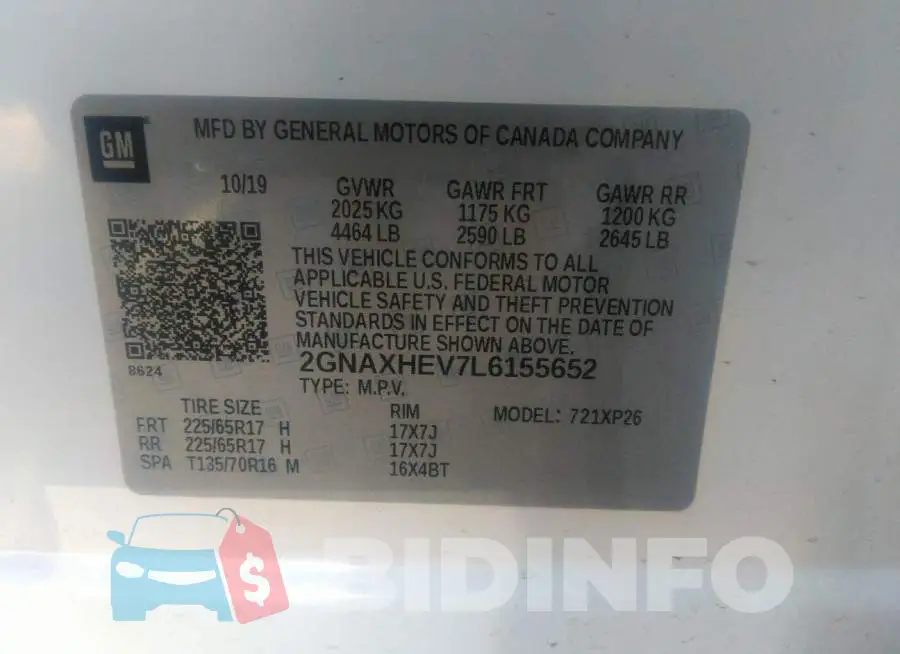 2GNAXHEV7L6155652 Photo# 9