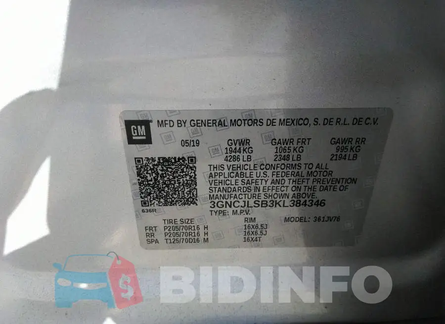 3GNCJLSB3KL384346 Photo# 9