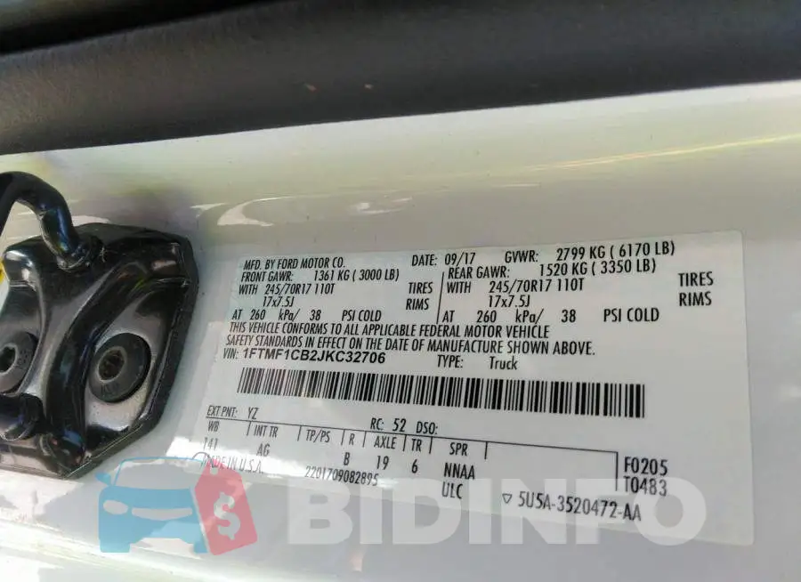 1FTMF1CB2JKC32706 Photo# 9
