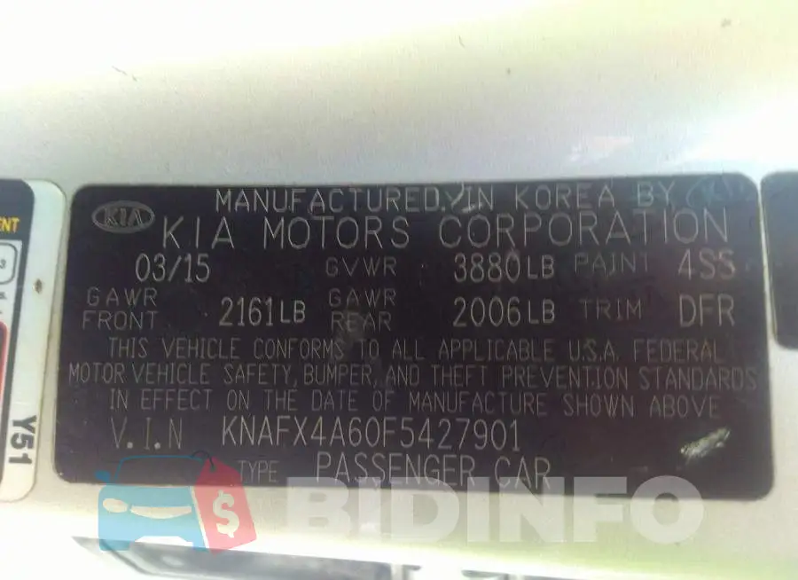 KNAFX4A60F5427901 Photo# 9