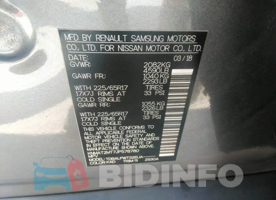 KNMAT2MT7JP578780 Photo# 9