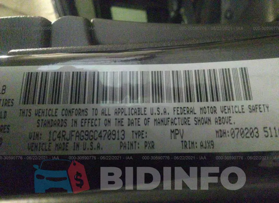 1C4RJFAG9GC470913 Photo# 9