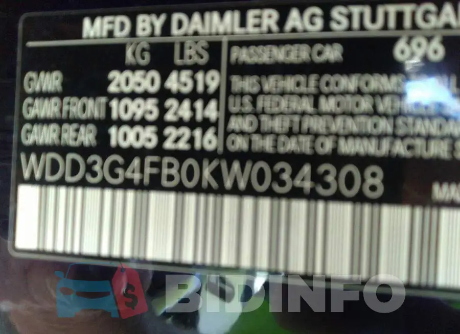 WDD3G4FB0KW034308 Photo# 9