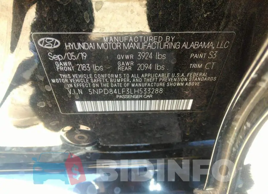 5NPD84LF3LH533288 Photo# 9