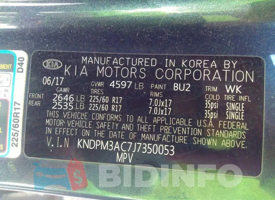 KNDPM3AC7J7350053 Photo# 9