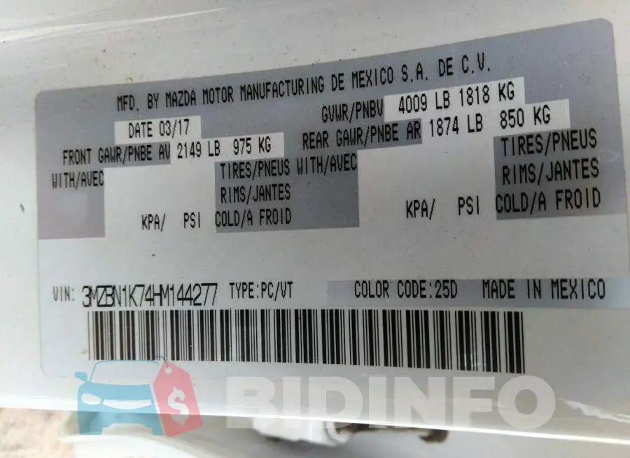 3MZBN1K74HM144277 Photo# 9
