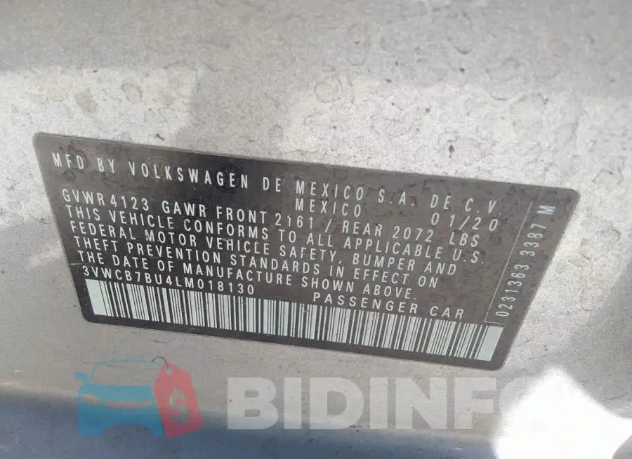 3VWCB7BU4LM018130 Photo# 9
