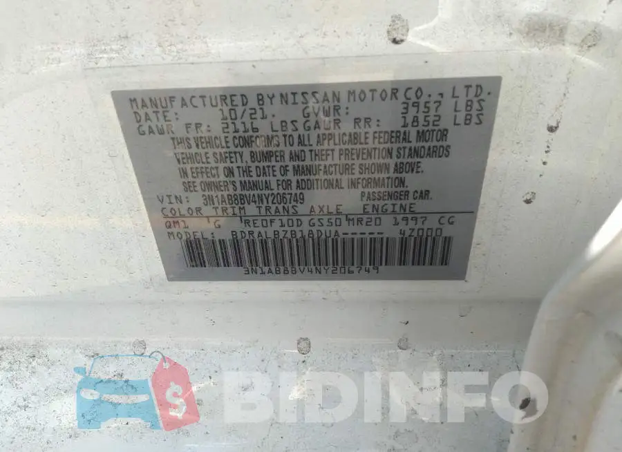 3N1AB8BV4NY206749 Photo# 9