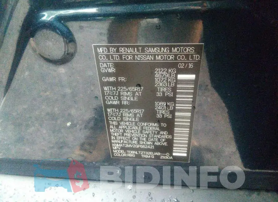 KNMAT2MV2GP662421 Photo# 9