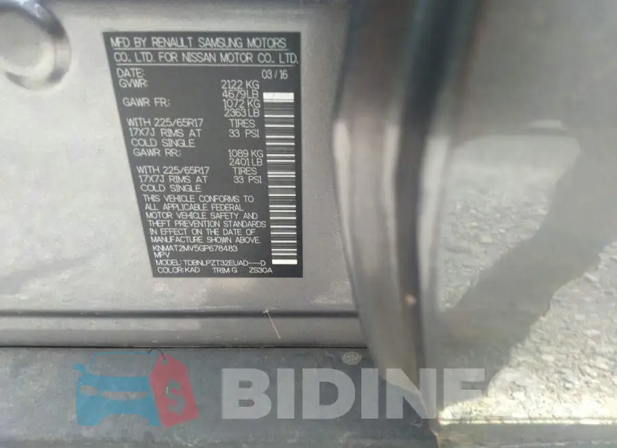 KNMAT2MV5GP678483 Photo# 9