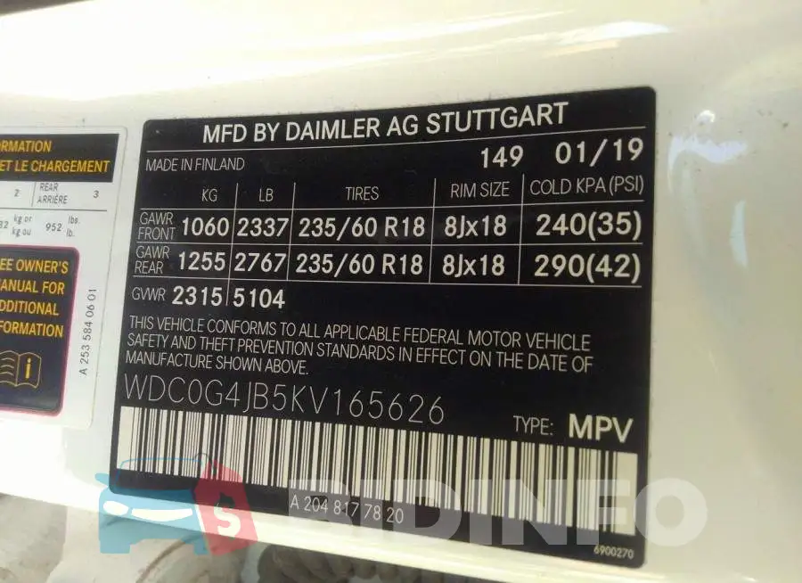 WDC0G4JB5KV165626 Photo# 9
