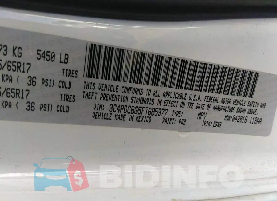 3C4PDCBG5FT685977 Photo# 9