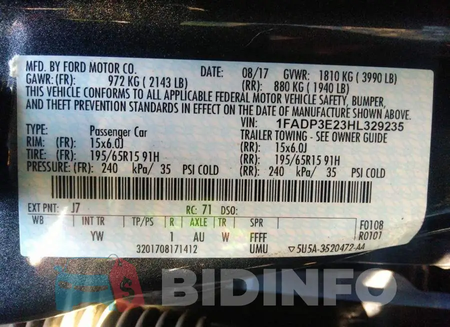1FADP3E23HL329235 Photo# 9
