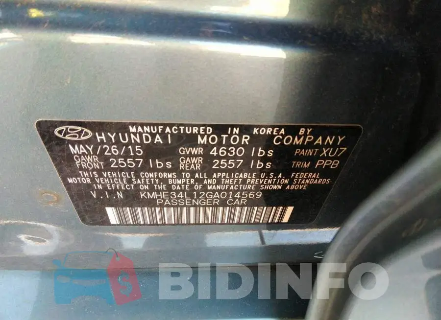 KMHE34L12GA014569 Photo# 9