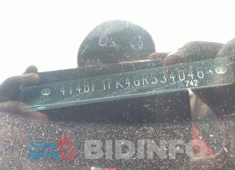 4T4BF1FK4GR534046 Photo# 9