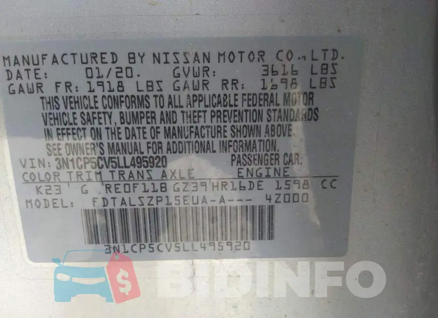 3N1CP5CV5LL495920 Photo# 9