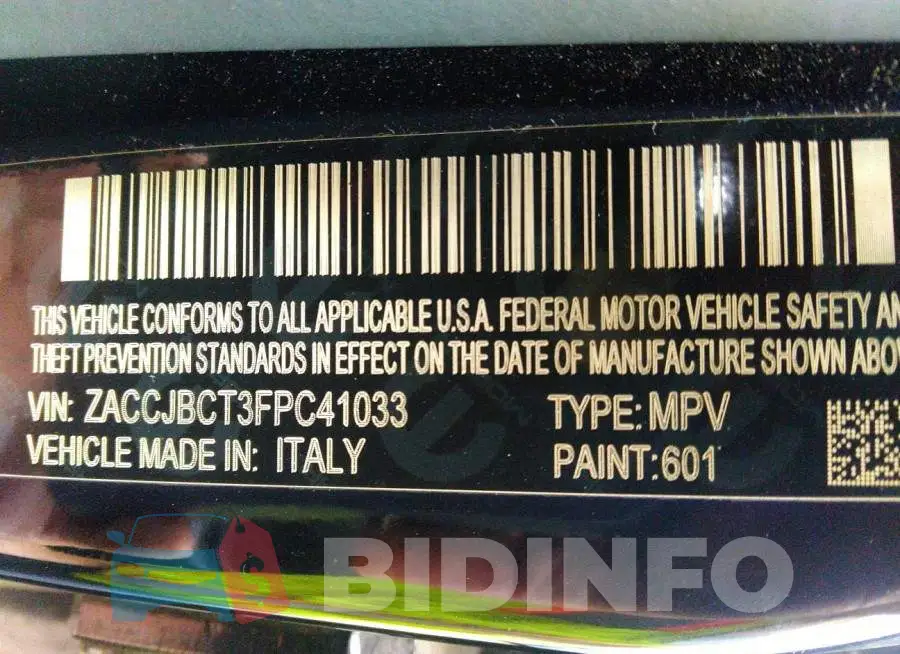 ZACCJBCT3FPC41033 Photo# 9