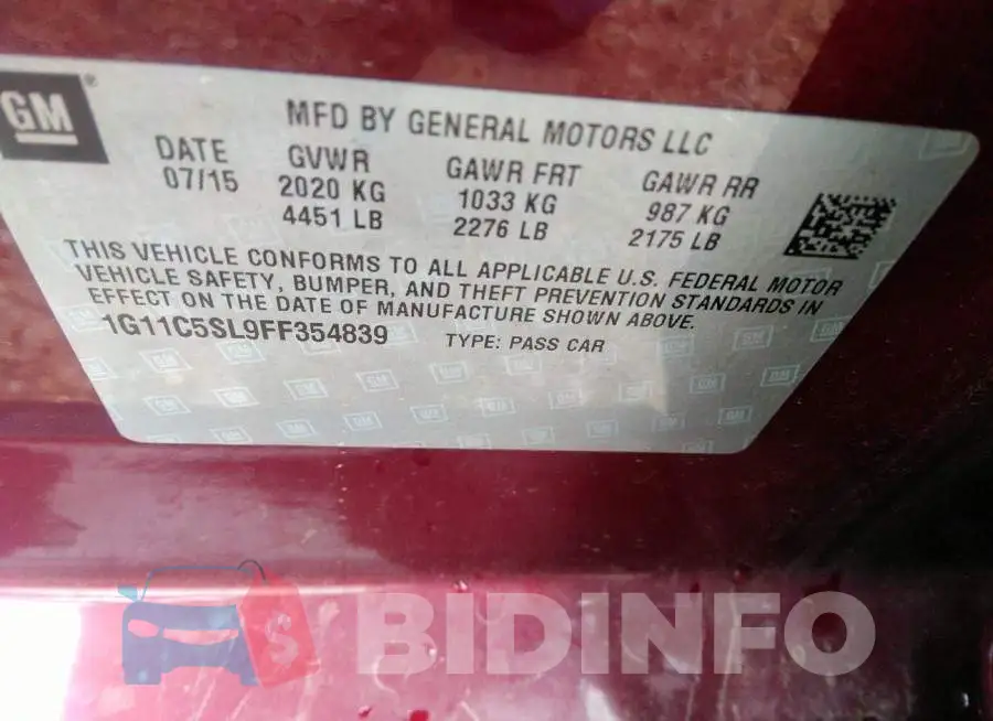 1G11C5SL9FF354839 Photo# 9