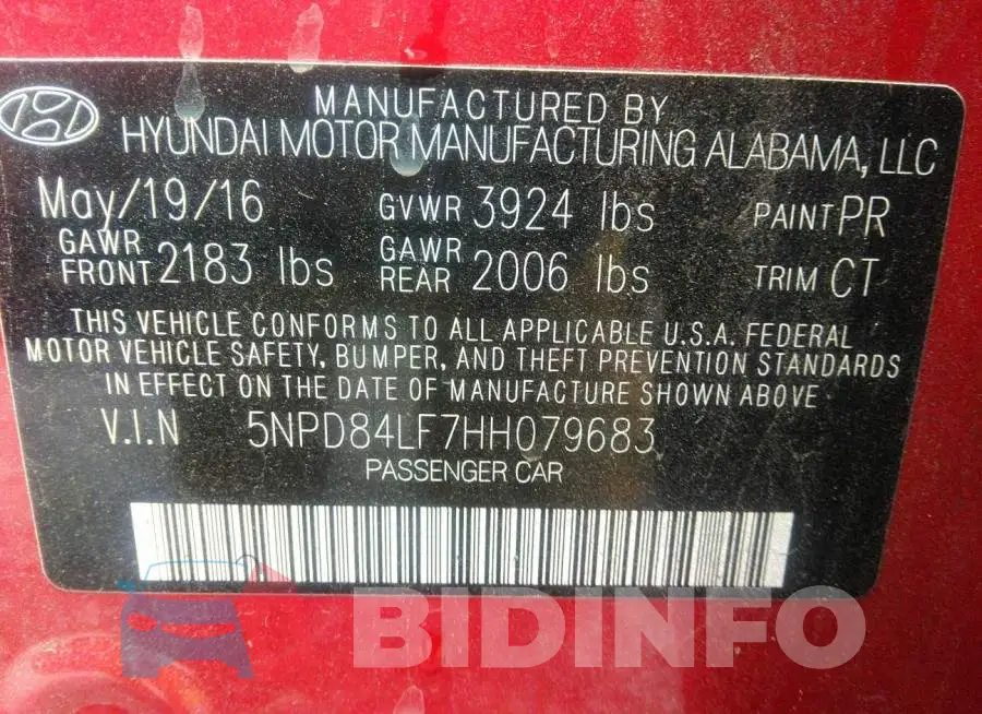 5NPD84LF7HH079683 Photo# 9