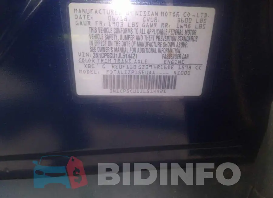 3N1CP5CU1JL514421 Photo# 9