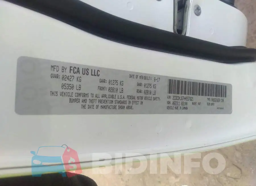 2C3CDXJG7HH557621 Photo# 9