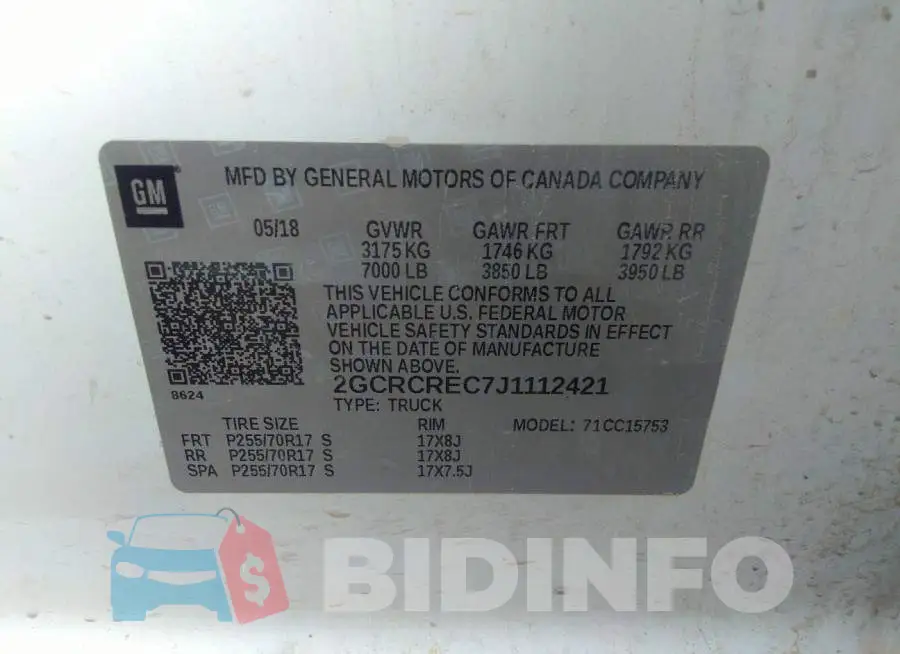 2GCRCREC7J1112421 Photo# 9
