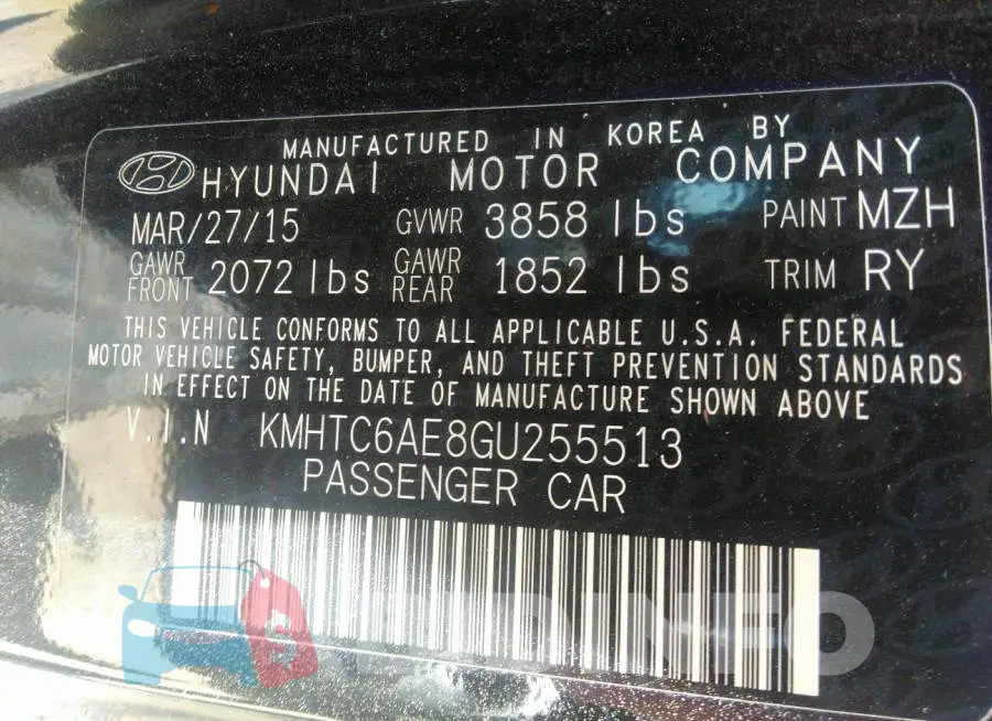 KMHTC6AE8GU255513 Photo# 9