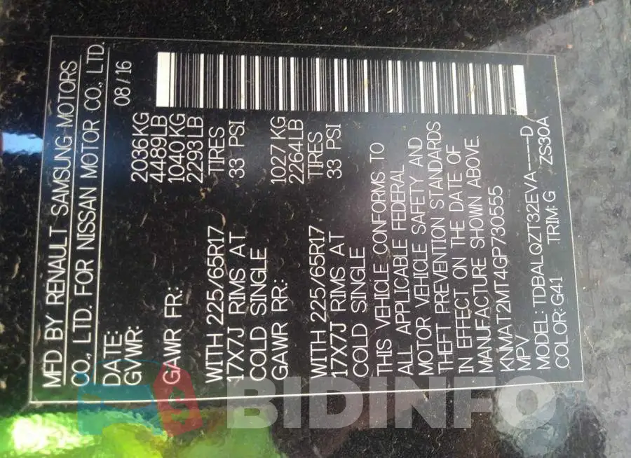 KNMAT2MT4GP730555 Photo# 9