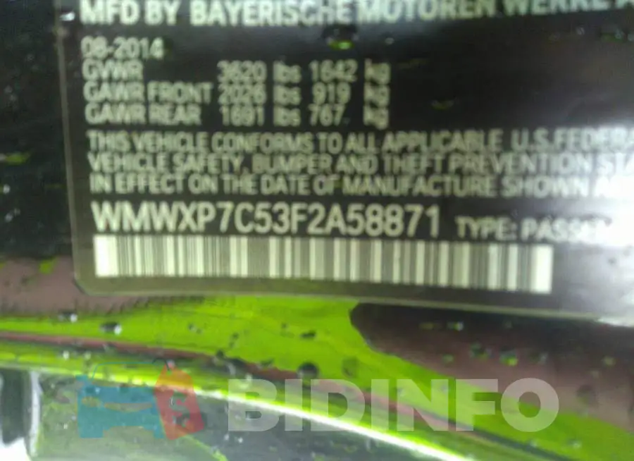 WMWXP7C53F2A58871 Photo# 9