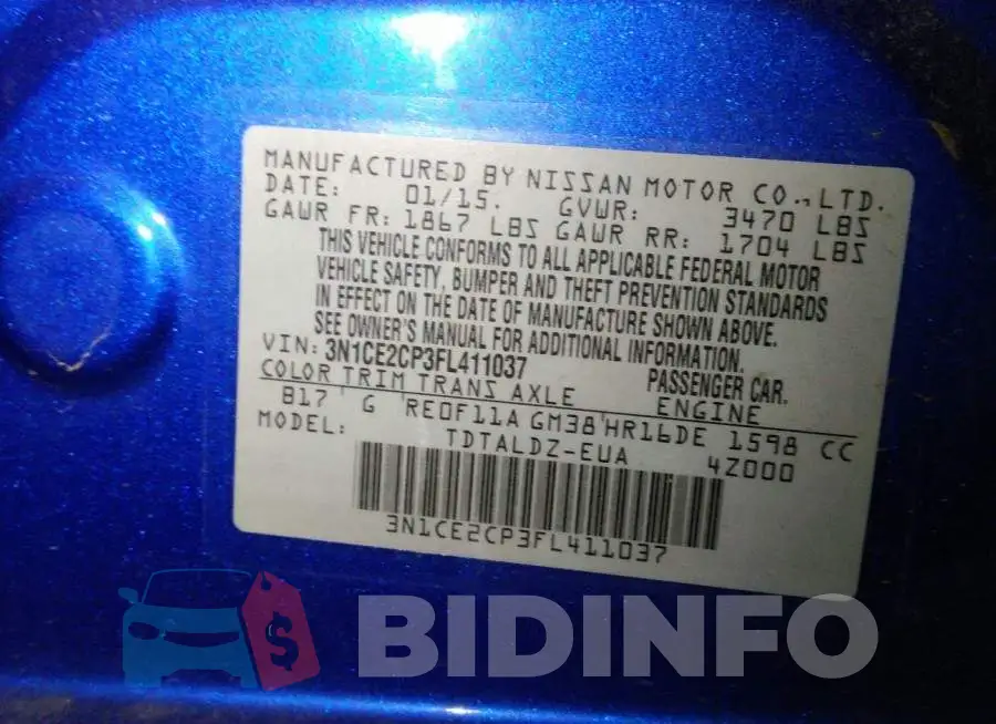 000CE2CP3FL411037 Photo# 9