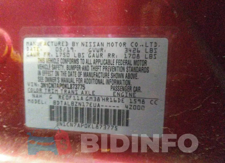 001CN7AP0KL873775 Photo# 9
