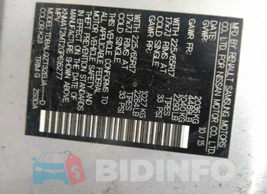 KNMAT2MT2GP616277 Photo# 9
