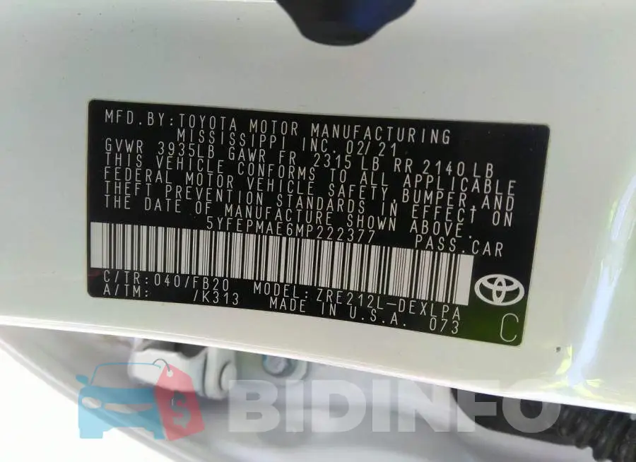 5YFEPMAE6MP222377 Photo# 9