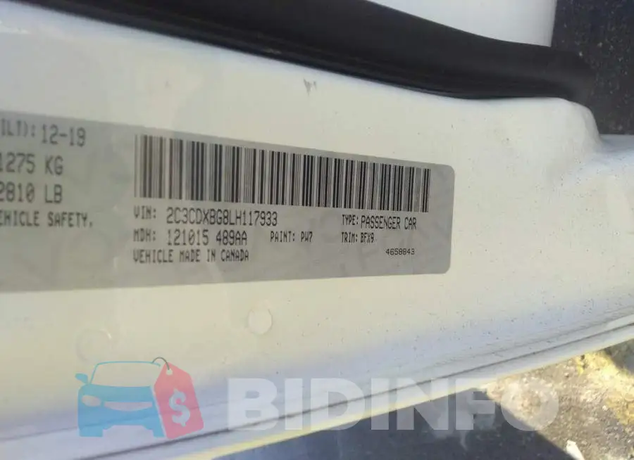 2C3CDXBG8LH117933 Photo# 9