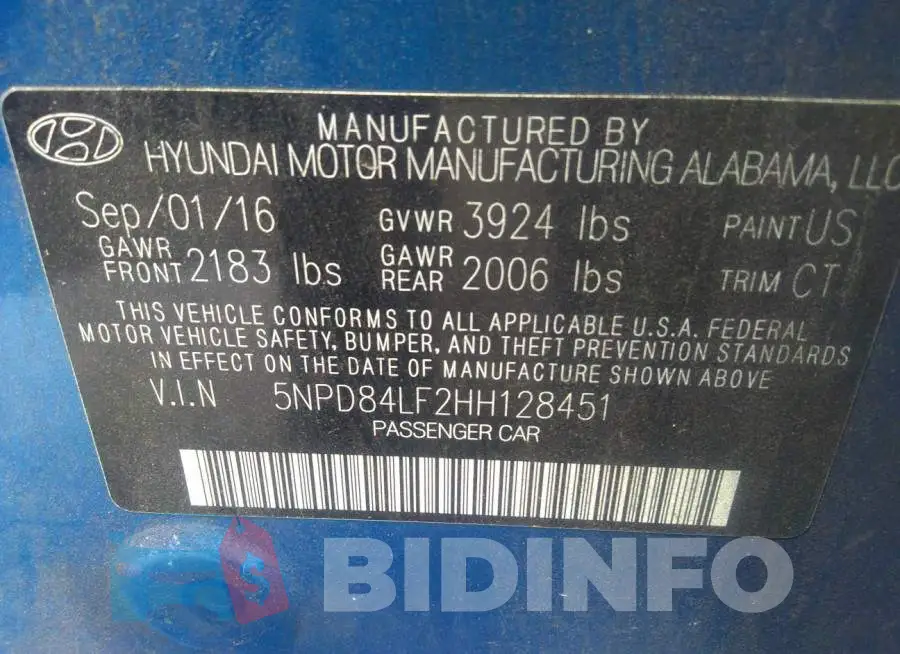 5NPD84LF2HH128451 Photo# 9
