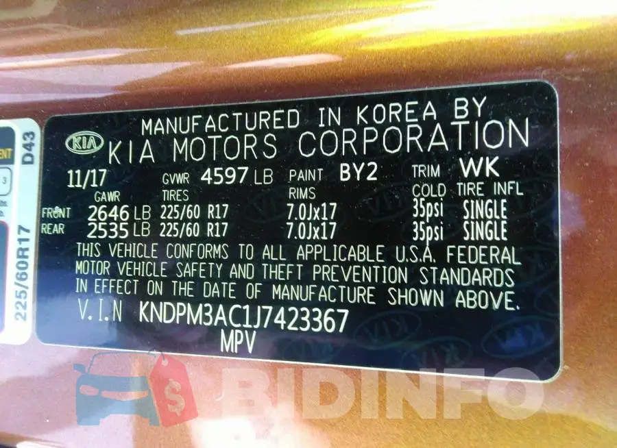 KNDPM3AC1J7423367 Photo# 9