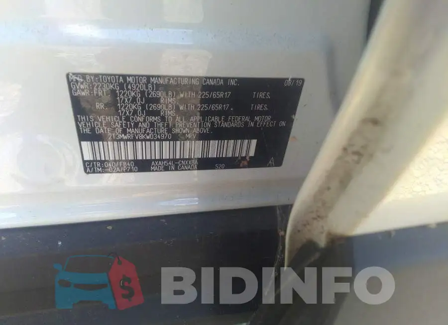 2T3MWRFV8KW034970 Photo# 9