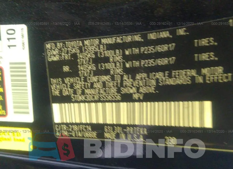 5TDKK3DCXFS556556 Photo# 9
