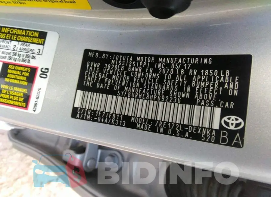 5YFBURHE8HP692236 Photo# 9