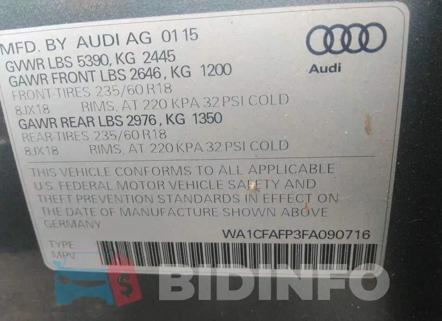 WA1CFAFP3FA090716 Photo# 9