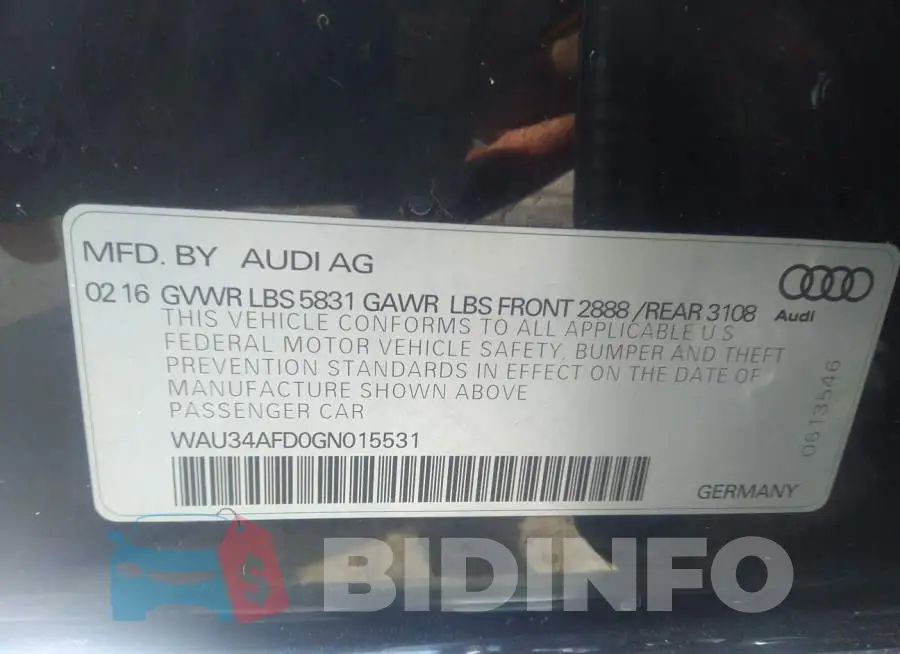 WAU34AFD0GN015531 Photo# 9