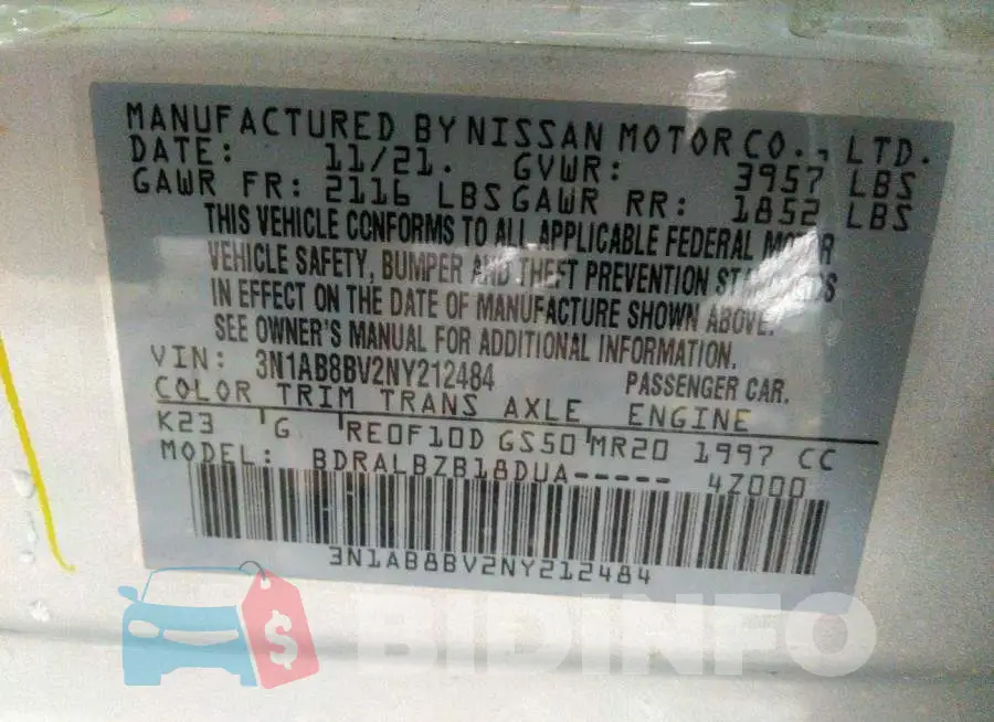 3N1AB8BV2NY212484 Photo# 9
