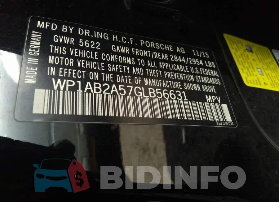 WP1AB2A57GLB56631 Photo# 9