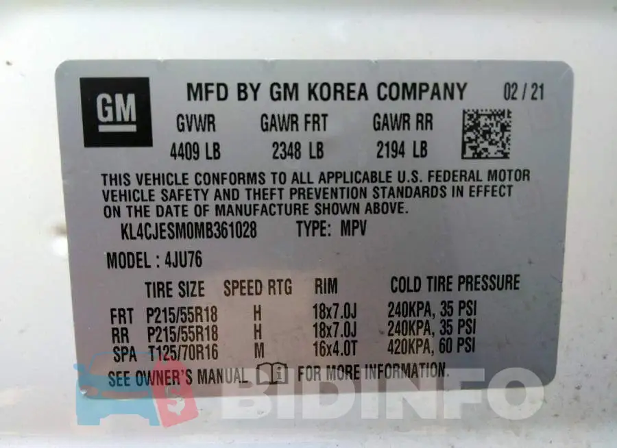 KL4CJESM0MB361028 Photo# 9