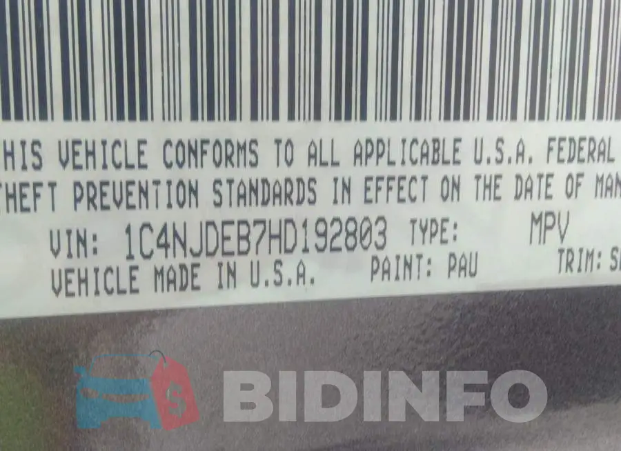 1C4NJDEB7HD192803 Photo# 9