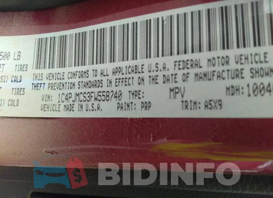 1C4PJMCS3FW558740 Photo# 9